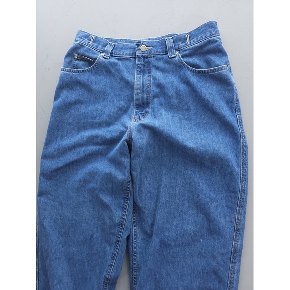 Vintage 2000s Y2K Riveted By Lee Blue Buckleback Baggy Skater Jeans Size 14 L - Picture 4 of 10